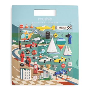 Mushie ​Reusable Sticker Set - Race Cars